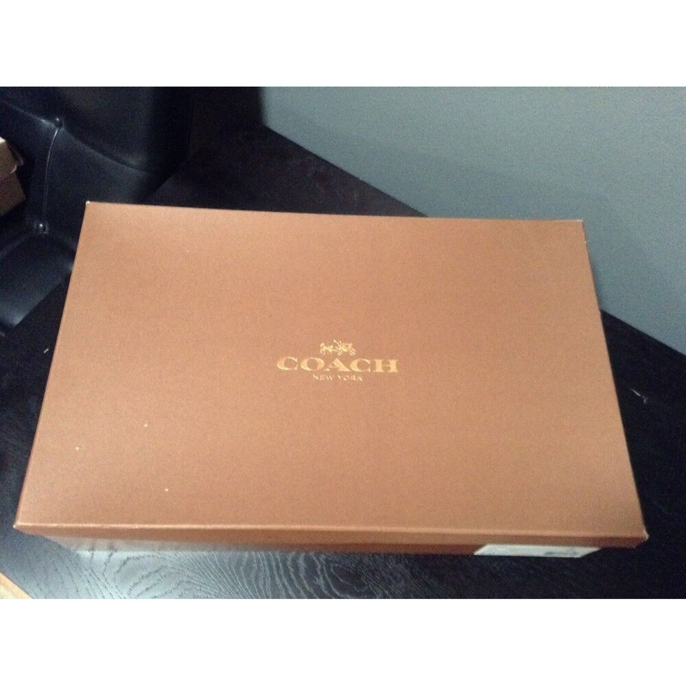 Coach Linette Leather Long Boots Shoes Riding Winter Cognac Brown 6 M $390 NIB - Picture 4 of 12